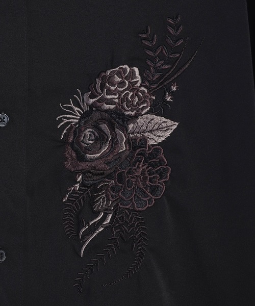 WESTSEA（ウエストシー）の「薔薇刺繍 とろみ 長袖シャツ（シャツ