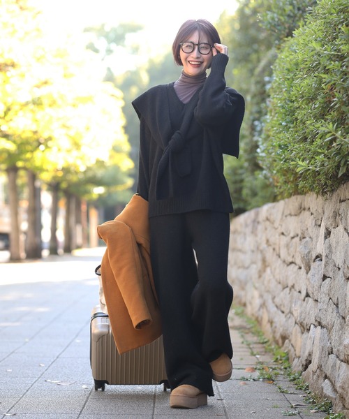 Ehre style(エーレスタイル)の「3日間着まわせる!休日の味方!3点セットアップ(セットアップ・レディース・ベージュ/ブラック/グレー・FREE)」の2枚目の写真