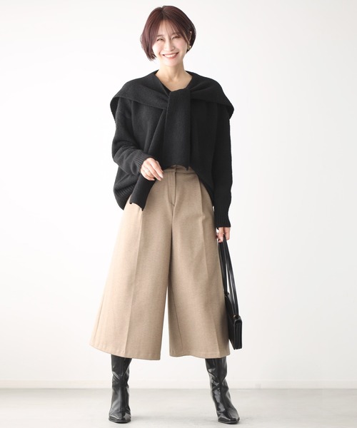Ehre style(エーレスタイル)の「3日間着まわせる!休日の味方!3点セットアップ(セットアップ・レディース・ベージュ/ブラック/グレー・FREE)」の4枚目の写真