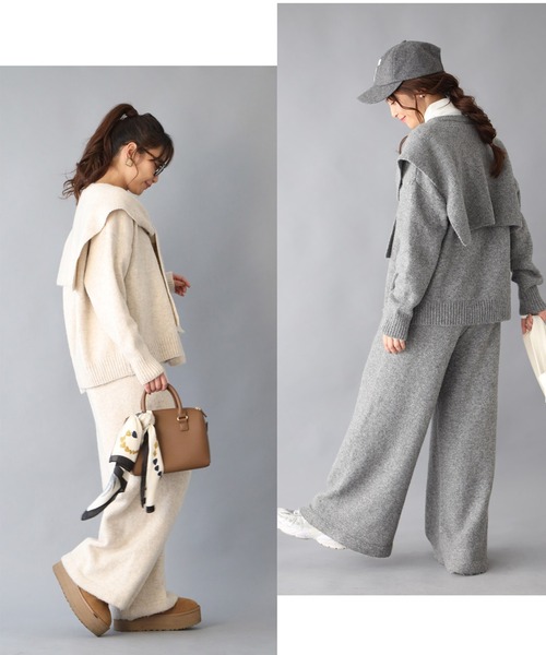 Ehre style(エーレスタイル)の「3日間着まわせる!休日の味方!3点セットアップ(セットアップ・レディース・ベージュ/ブラック/グレー・FREE)」の8枚目の写真