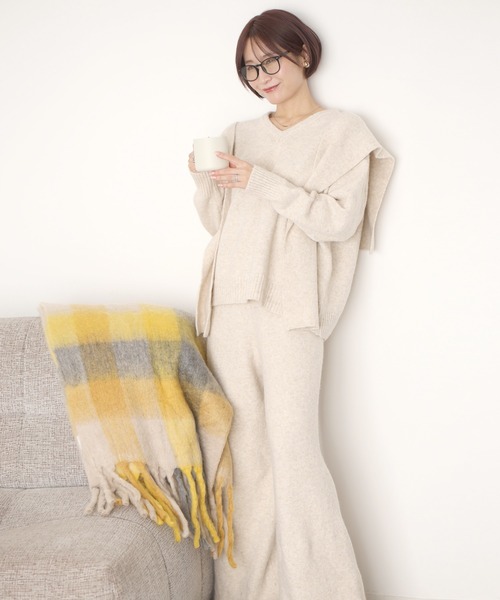 Ehre style(エーレスタイル)の「3日間着まわせる!休日の味方!3点セットアップ(セットアップ・レディース・ベージュ/ブラック/グレー・FREE)」の6枚目の写真