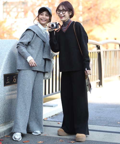 Ehre style(エーレスタイル)の「3日間着まわせる!休日の味方!3点セットアップ(セットアップ・レディース・ベージュ/ブラック/グレー・FREE)」の13枚目の写真