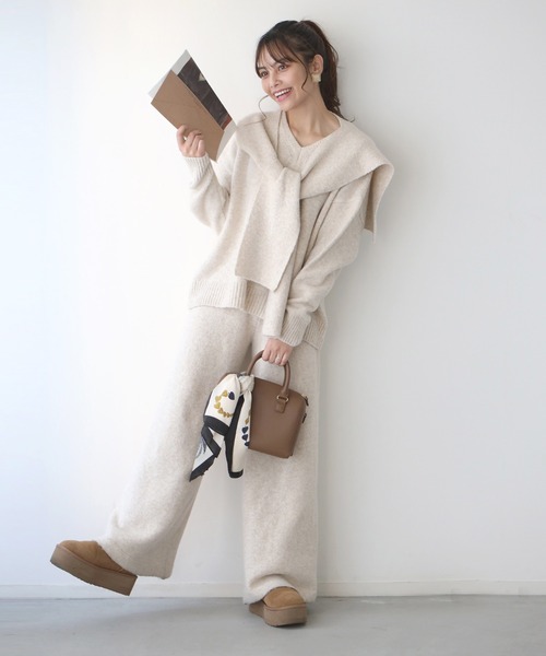 Ehre style(エーレスタイル)の「3日間着まわせる!休日の味方!3点セットアップ(セットアップ・レディース・ベージュ/ブラック/グレー・FREE)」の14枚目の写真