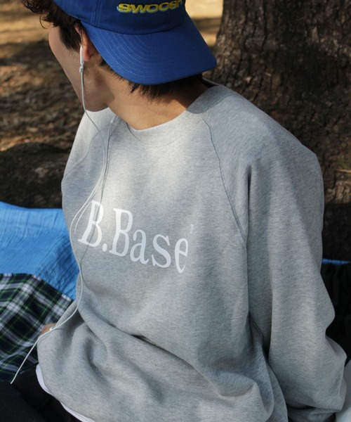 BROKEN BASE(ブロークンベース)の「B.BASEピグメント加工スウェット(スウェット・メンズ・ブルー系/スミクロ/ピンク系/杢グレー・SMALL/MEDIUM/LARGE)」の21枚目の写真