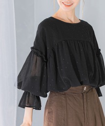 URBAN RESEARCH ROSSO WOMEN | カットジャガードフリルブラウス(シャツ/ブラウス)