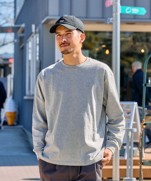 FOUND GOOD（ファウンドグッド）の「シシュウロゴロングT（Tシャツ/カットソー・メンズ・ホワイト系1/グレー系・S/M/L/XL）」の2枚目の写真