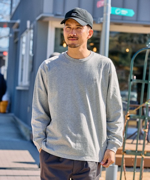 FOUND GOOD（ファウンドグッド）の「シシュウロゴロングT（Tシャツ/カットソー・メンズ・ホワイト系1/グレー系・S/M/L/XL）」の8枚目の写真