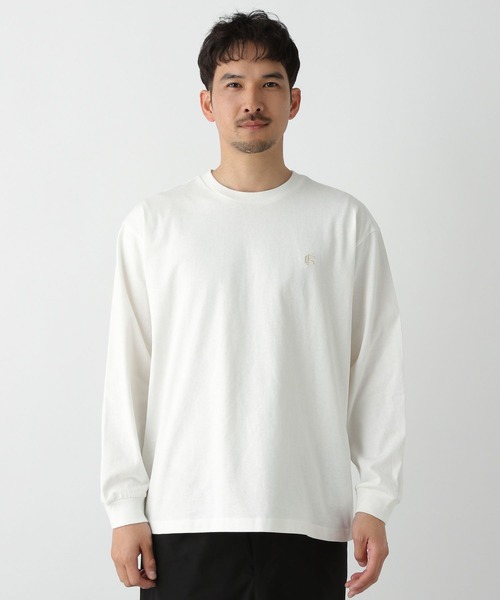 FOUND GOOD（ファウンドグッド）の「シシュウロゴロングT（Tシャツ/カットソー・メンズ・ホワイト系1/グレー系・S/M/L/XL）」の10枚目の写真