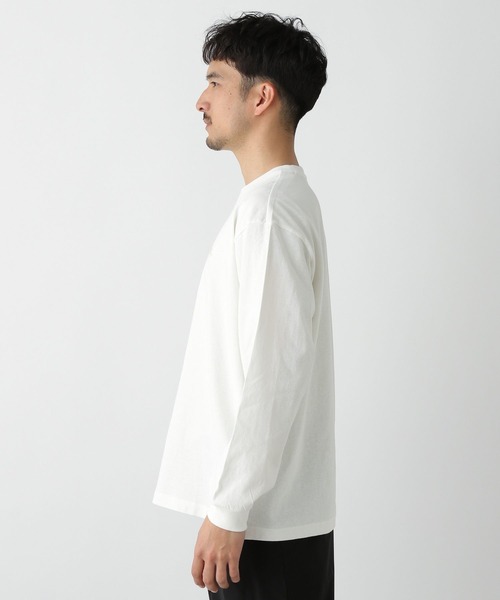 FOUND GOOD（ファウンドグッド）の「シシュウロゴロングT（Tシャツ/カットソー・メンズ・ホワイト系1/グレー系・S/M/L/XL）」の11枚目の写真