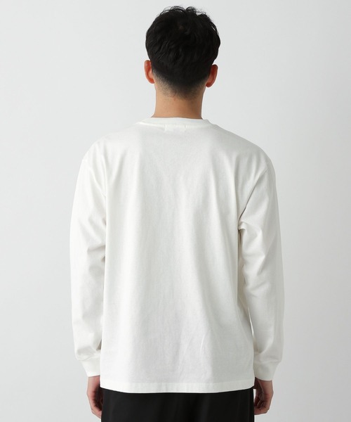 FOUND GOOD（ファウンドグッド）の「シシュウロゴロングT（Tシャツ/カットソー・メンズ・ホワイト系1/グレー系・S/M/L/XL）」の12枚目の写真