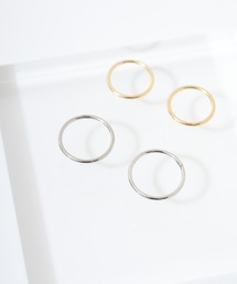 blancotokyo 2点セット 日本製 金属アレルギー対策 サージカル ステンレス 316L キャッチレス フープピアス 男女兼用