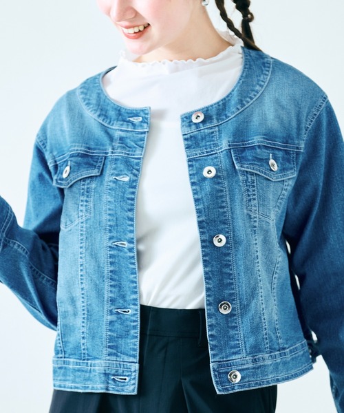 Rose Tiara ティアードデニムジャケット 42サイズ 新品タグ付13号 セール】 デニムジャケット （Gジャン・デニムジャケット