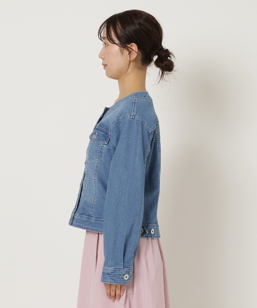 Rose Tiara(ローズティアラ)の「ドロップショルダーデニムジャケット(デニムジャケット・レディース・ネイビー・46/38/42)」の10枚目の写真