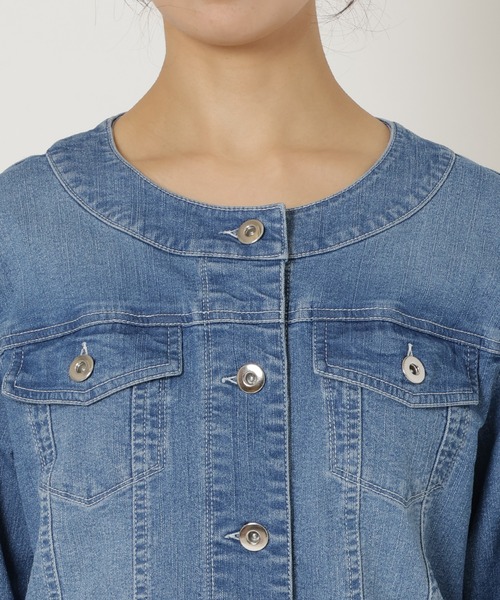 Rose Tiara(ローズティアラ)の「ドロップショルダーデニムジャケット(デニムジャケット・レディース・ネイビー・46/38/42)」の12枚目の写真