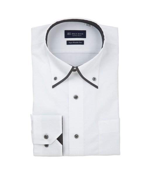 TOKYO SHIRTS(トウキョウシャツ)の「超形態安定ノーアイロン ボタンダウン 長袖ビジネスワイシャツ(ビジネスシャツ・メンズ・ホワイト・首回り37cm-裄丈80cm/首回り39cm-裄丈80cm/首回り39cm-裄丈84cm/首回り41cm-裄丈82cm/首回り41cm-裄丈86cm/首回り42cm-裄丈82cm/首回り42cm-裄丈86cm/首回り43cm-裄丈82cm/首回り43cm-裄丈86cm/首回り37cm-裄丈84cm)」の1枚目の写真