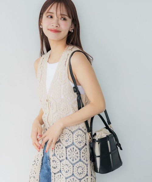 セール】【WEB限定セール】カギ編みロングベスト（ベスト）｜coca