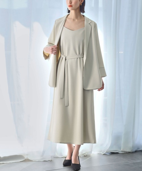 テーラードジャケット キャミソールワンピース セットアップ