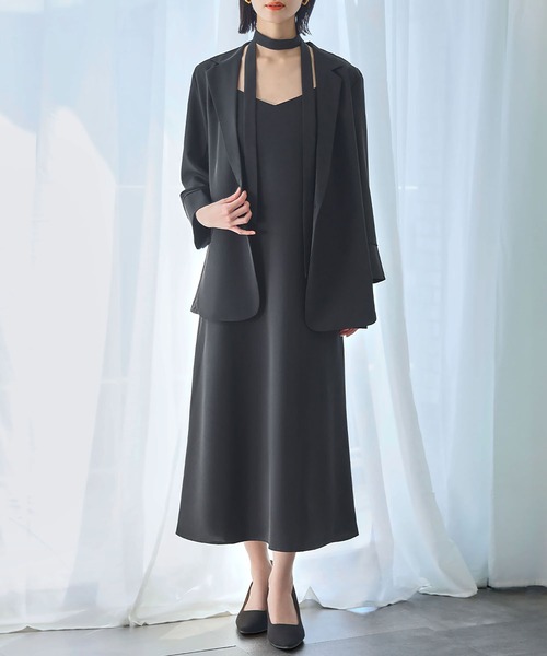 セール】テーラードジャケット キャミソールワンピース セットアップ