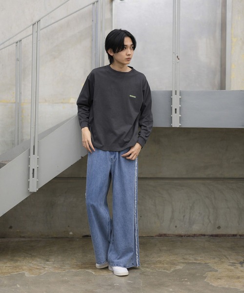 GLOBAL WORK(グローバルワーク)の「フリンジヒンヤリデニム/AND YUA ANY/291946(デニムパンツ・キッズ・グレー/ブルー・SMALL/MEDIUM/LARGE)」の5枚目の写真