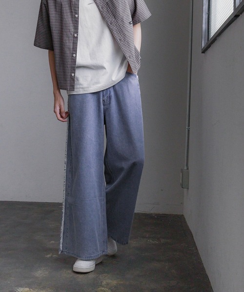 GLOBAL WORK(グローバルワーク)の「フリンジヒンヤリデニム/AND YUA ANY/291946(デニムパンツ・キッズ・グレー/ブルー・SMALL/MEDIUM/LARGE)」の22枚目の写真
