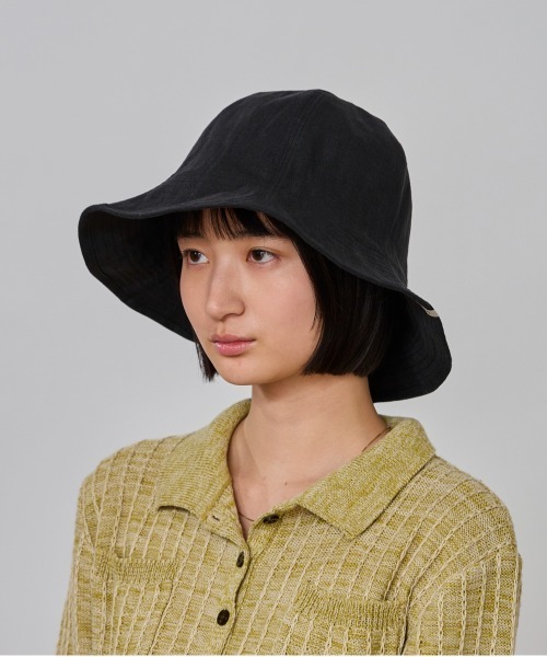 OVERRIDE(オーバーライド)の「OVERRIDE FRENCH LINEN TULIP / オーバーライド(ハット・レディース・ブラック/ベージュ・58cm)」の3枚目の写真