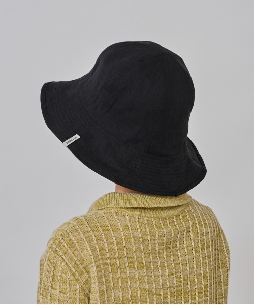 OVERRIDE(オーバーライド)の「OVERRIDE FRENCH LINEN TULIP / オーバーライド(ハット・レディース・ブラック/ベージュ・58cm)」の5枚目の写真