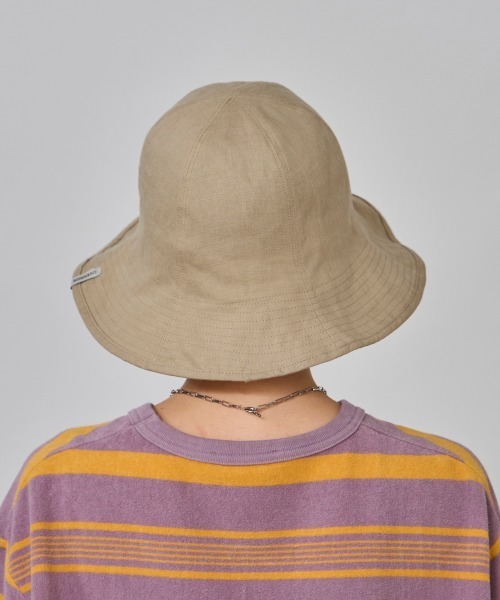OVERRIDE(オーバーライド)の「OVERRIDE FRENCH LINEN TULIP / オーバーライド(ハット・レディース・ブラック/ベージュ・58cm)」の20枚目の写真
