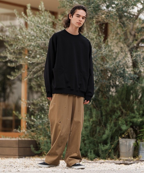 CAMBIO(カンビオ)の「mlt5082-サイドポケットクルーネックカットソー(Tシャツ/カットソー・メンズ・ホワイト/ブラック/グレイッシュベージュ・M/L/XL)」の20枚目の写真