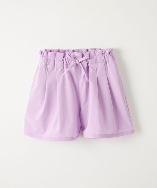 green label relaxing(グリーンレーベルリラクシング)の「【スタメンシリーズ】タック ショートパンツ / キッズ 100cm-160cm(その他パンツ・キッズ・ライム/ダークグレー/ライラック・160cm/150cm/140cm/130cm/120cm/100cm/110cm)」の3枚目の写真