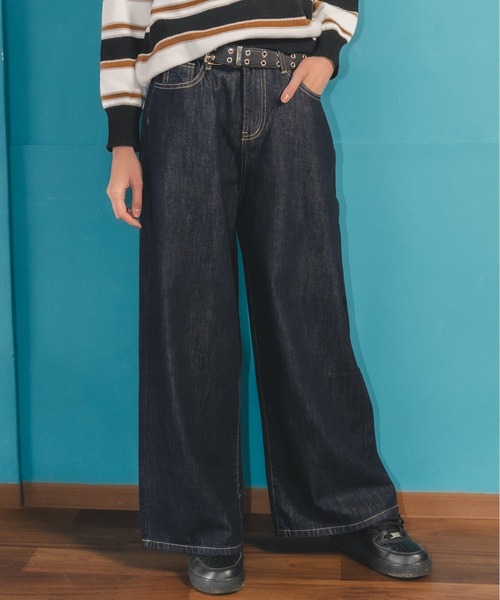 madrepadre（マドレパドレ）の「ルーズエッジ デニムパンツ（デニムパンツ・レディース・インディゴブルー・SMALL/MEDIUM）」の3枚目の写真