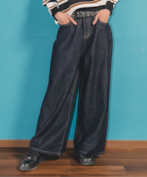 madrepadre（マドレパドレ）の「ルーズエッジ デニムパンツ（デニムパンツ・レディース・インディゴブルー・SMALL/MEDIUM）」の5枚目の写真