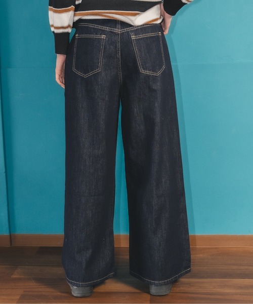 madrepadre（マドレパドレ）の「ルーズエッジ デニムパンツ（デニムパンツ・レディース・インディゴブルー・SMALL/MEDIUM）」の6枚目の写真