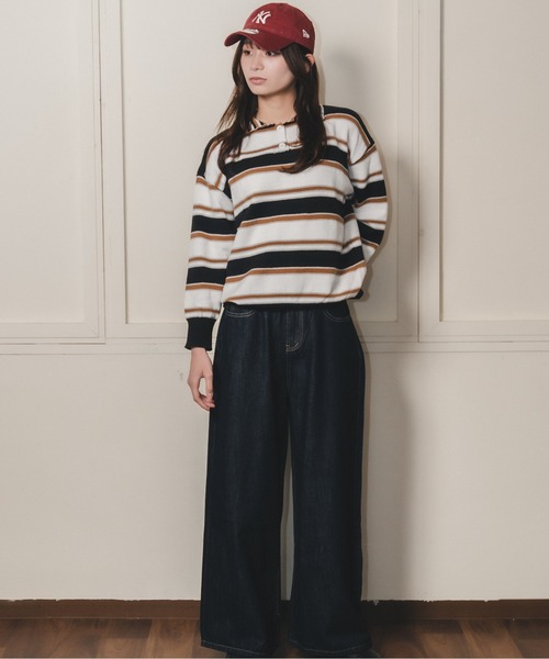 madrepadre（マドレパドレ）の「ルーズエッジ デニムパンツ（デニムパンツ・レディース・インディゴブルー・SMALL/MEDIUM）」の7枚目の写真