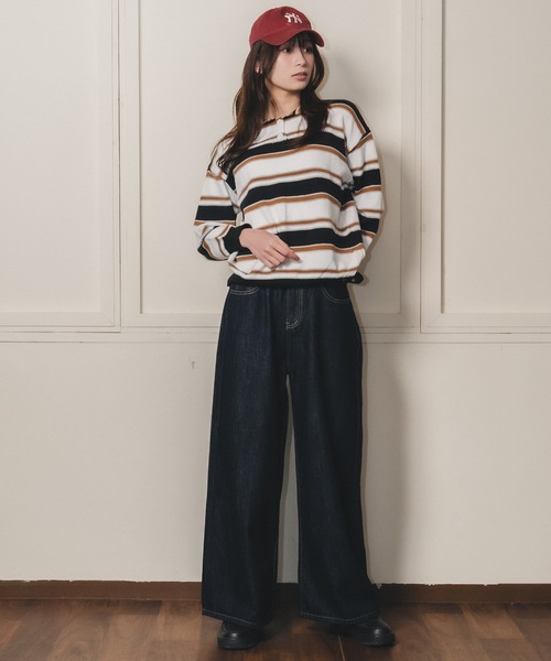 madrepadre（マドレパドレ）の「ルーズエッジ デニムパンツ（デニムパンツ・レディース・インディゴブルー・SMALL/MEDIUM）」の9枚目の写真