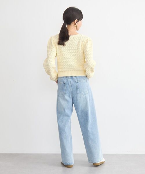 earth music&ecology（アースミュージックアンドエコロジー）の「フラワー刺繍カーディガン（カーディガン/ボレロ・レディース・イエロー/アイボリー/サックスブルー・FREE）」の16枚目の写真