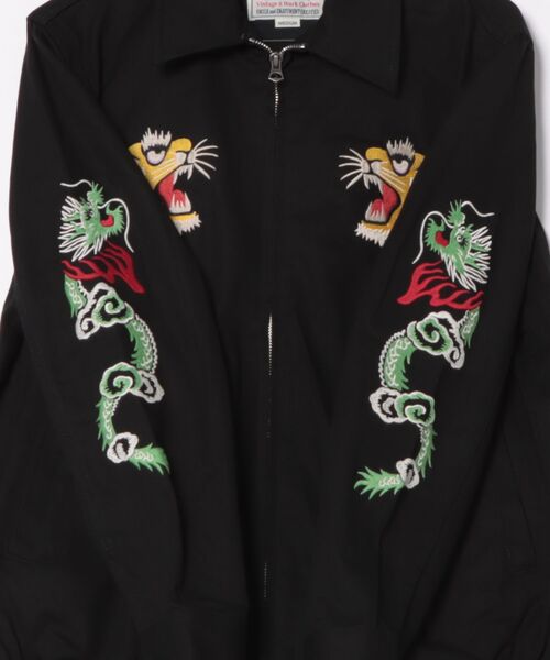 HOUSTON（ヒューストン）の「HOUSTON ハリントンジャケット 虎 刺繍