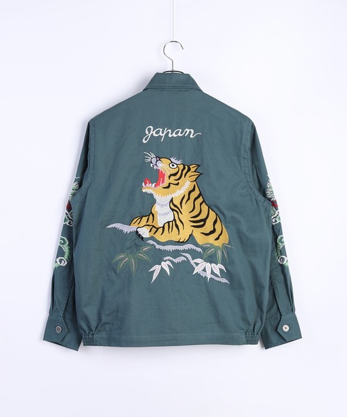 HOUSTON（ヒューストン）の「HOUSTON ハリントンジャケット 虎 刺繍