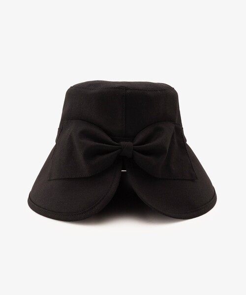 Afternoon Tea（アフタヌーンティー）の「リボンバックカットUVハット（ハット・レディース・ブラック/アイボリー/ピンク・ONE SIZE）」の4枚目の写真