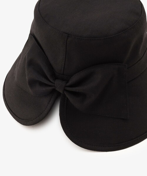 Afternoon Tea（アフタヌーンティー）の「リボンバックカットUVハット（ハット・レディース・ブラック/アイボリー/ピンク・ONE SIZE）」の6枚目の写真