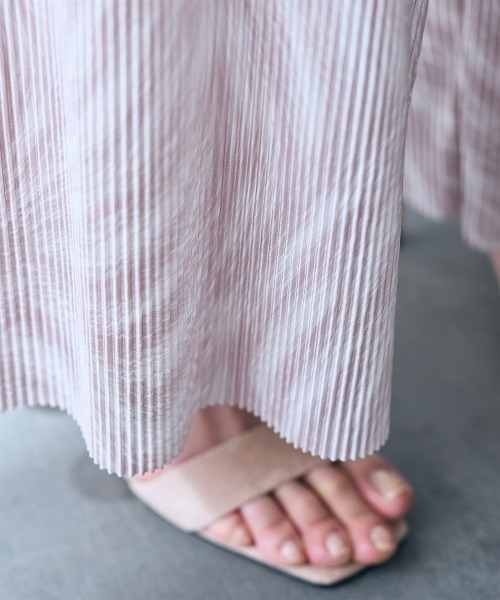 SMILE LAND（スマイルランド）の「プリーツ風プリントワイドストレートパンツ＜大きいサイズ有＞【OtonaSMILE】（その他パンツ・レディース・ベージュ系・5L/4L/3L/LL/M）」の13枚目の写真