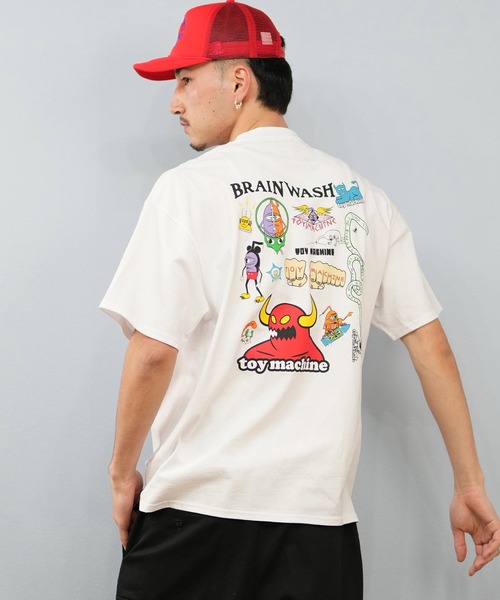 toy machine ホワイトTシャツ スケーター ストリート　古着　Lサイズ ムラサキスポーツ限定】TOY MACHINE/トイマシーン 長袖 Tシャツ