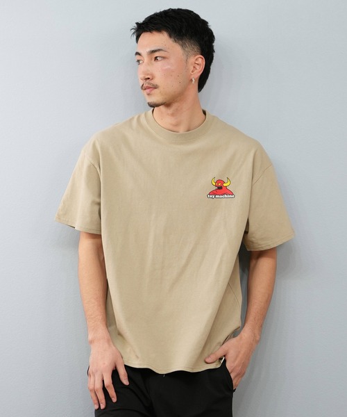 TOY　MACHINE（トイ　マシーン）の「【ムラサキスポーツ限定】TOY MACHINE/トイマシーン 半袖Tシャツ ビッグシルエット バックプリント Tシャツ MTMSFST4（Tシャツ/カットソー・メンズ・ホワイト/サンドベージュ/ブラック・M/XL/L）」の7枚目の写真