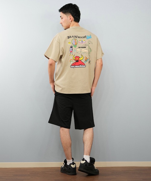 TOY　MACHINE（トイ　マシーン）の「【ムラサキスポーツ限定】TOY MACHINE/トイマシーン 半袖Tシャツ ビッグシルエット バックプリント Tシャツ MTMSFST4（Tシャツ/カットソー・メンズ・ホワイト/サンドベージュ/ブラック・M/XL/L）」の10枚目の写真