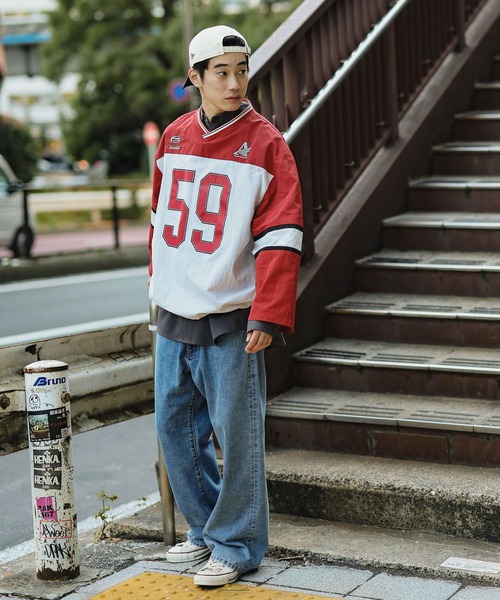 niko and...（ニコアンド）の「配色ゲームシャツプルオーバー（その他トップス・メンズ・グリーン/レッド・MEDIUM/LARGE）」の22枚目の写真