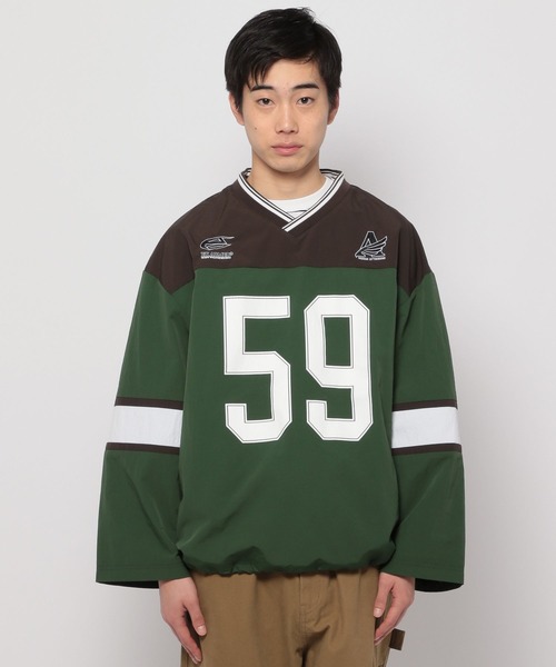 niko and...（ニコアンド）の「配色ゲームシャツプルオーバー（その他トップス・メンズ・グリーン/レッド・MEDIUM/LARGE）」の10枚目の写真