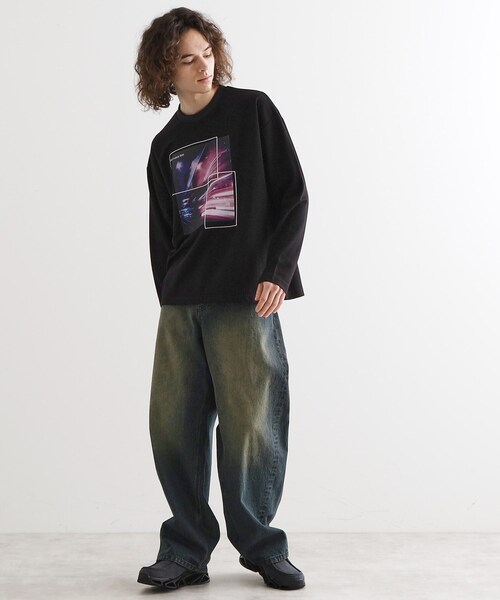 tk.TAKEO KIKUCHI（ティーケータケオキクチ）の「ネオングラフィックロンT（Tシャツ/カットソー・メンズ・ライトグリーン/ホワイト/ブラック・03/02）」の11枚目の写真