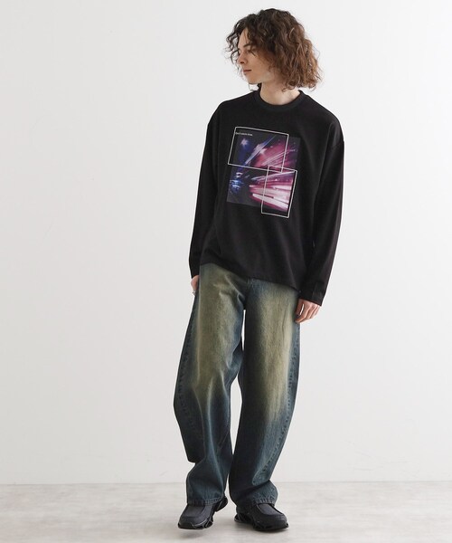 tk.TAKEO KIKUCHI（ティーケータケオキクチ）の「ネオングラフィックロンT（Tシャツ/カットソー・メンズ・ライトグリーン/ホワイト/ブラック・03/02）」の12枚目の写真