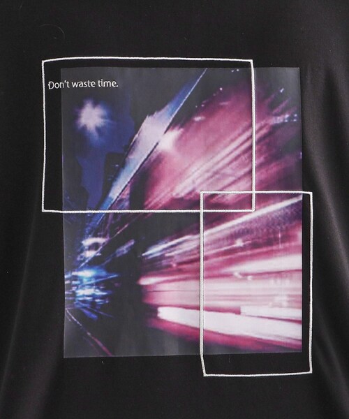 tk.TAKEO KIKUCHI（ティーケータケオキクチ）の「ネオングラフィックロンT（Tシャツ/カットソー・メンズ・ライトグリーン/ホワイト/ブラック・03/02）」の4枚目の写真