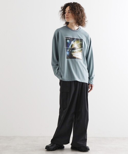 tk.TAKEO KIKUCHI（ティーケータケオキクチ）の「ネオングラフィックロンT（Tシャツ/カットソー・メンズ・ライトグリーン/ホワイト/ブラック・03/02）」の20枚目の写真