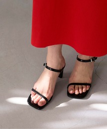 welleg | スクエアトゥ ストラップミュールサンダル(サンダル)